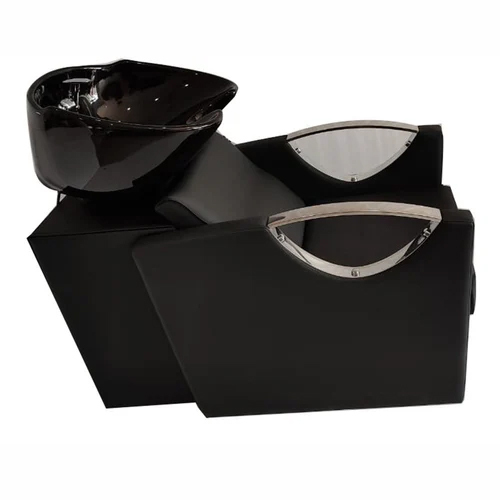 Black Rexine Salon Chair - Stainless Steel, Customizable Size & Color Options | Soft Comfort, Plain Stylish Design