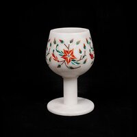 Marble Agra Glasses With Tray