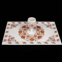 Marble Agra Glasses With Tray
