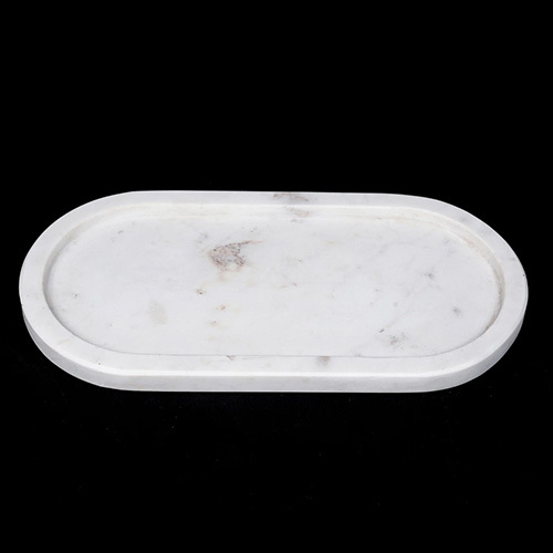 Marble Long Moon Tray - Color: Different Available