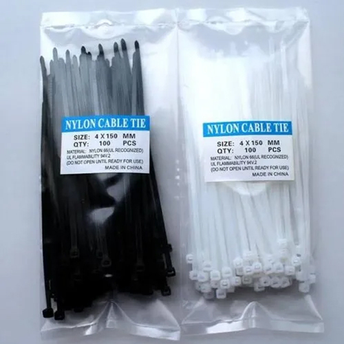 Pvc Cable Tie - Color: Black And White