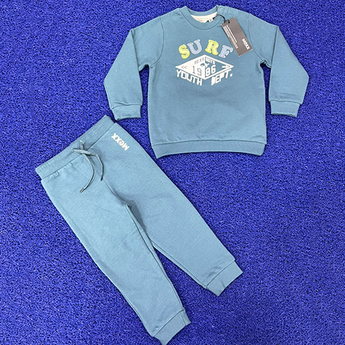Kids Sky Blue Loopknit Set