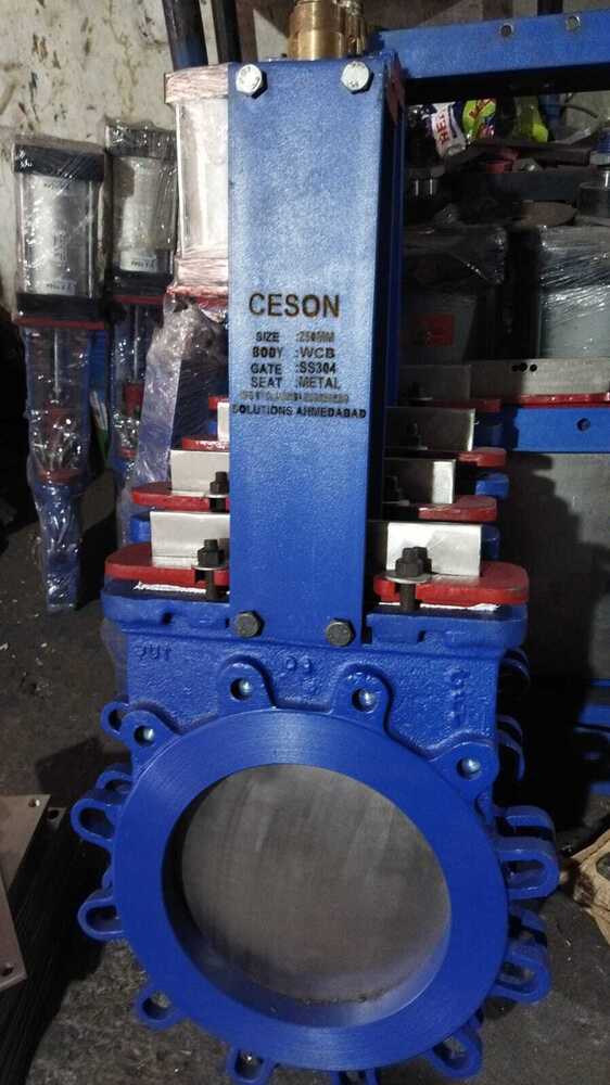 Mild Steel Pulp Valve - Color: Blue