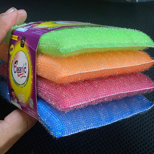 4 Pc Foam Scrubber - Color: Different Available
