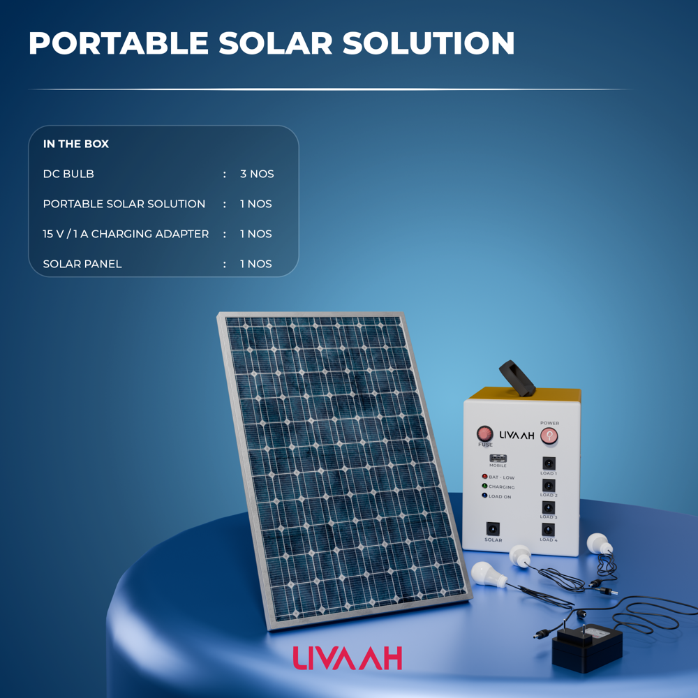 Livaah Portable Solar Solutions - Max Voltage: 220 Volt (V)