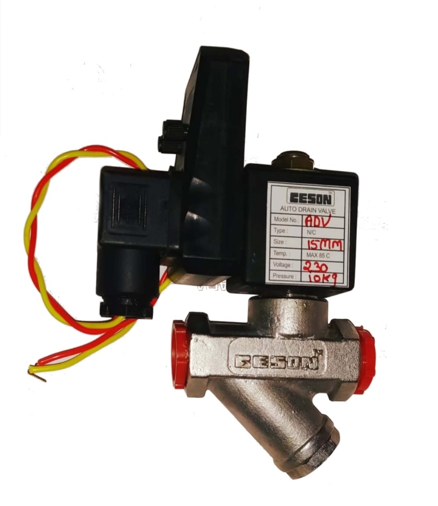 Stainless Steel Auto Drain Valve - 1/2" Size, Silver Color | Automatic Operation, 10 Bar Pressure, Multi-media Compatibility, Easy Installation