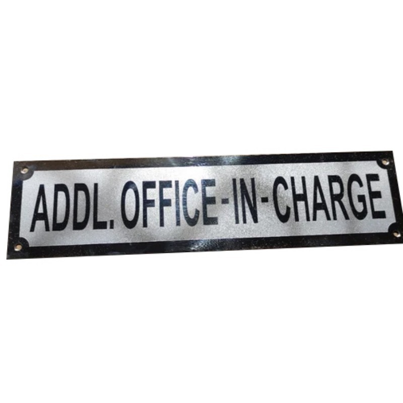 Ss Name Plate - Application: Office