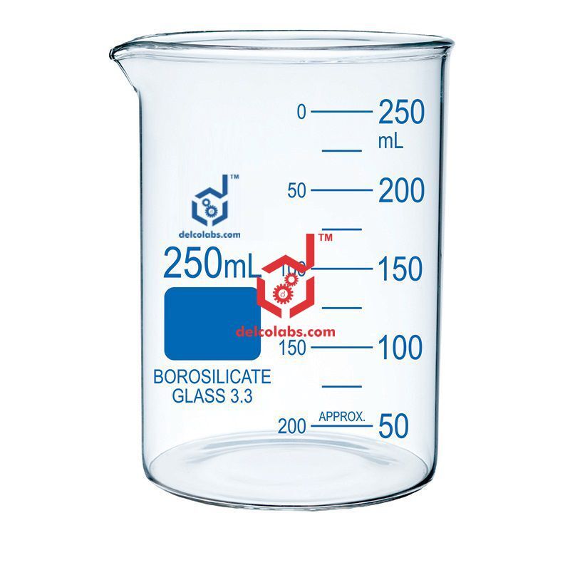 Laboratory Beakers - Glass Various Sizes Transparent | High Quality Ideal For Laboratory Use