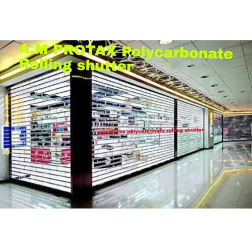 Polycarbonate Rolling Shutter - Vertical Opening, Exterior Insulation | Manually Operated, Durable Polycarbonate Material