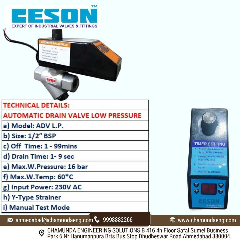 Digital Auto Drain Valve - Color: Black And Silver