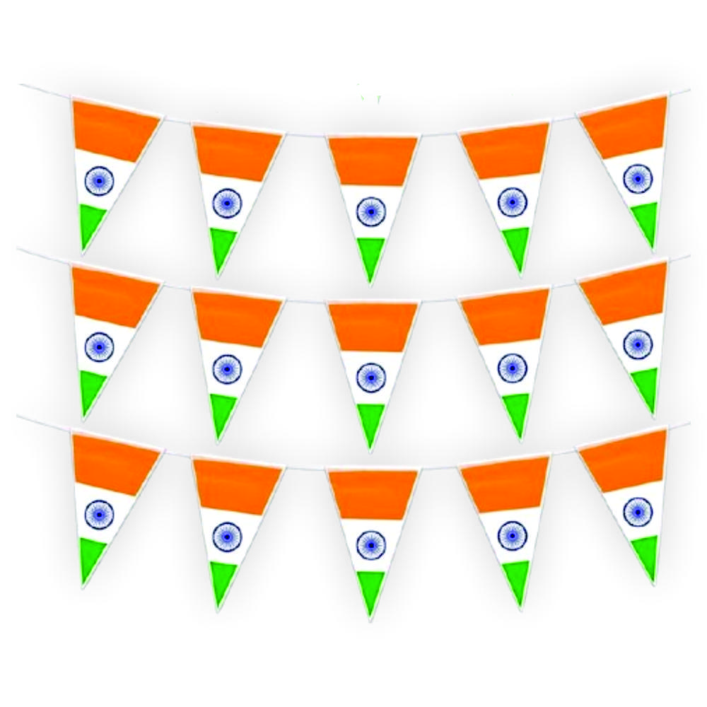 TRI COLOR BUNTING FLAG