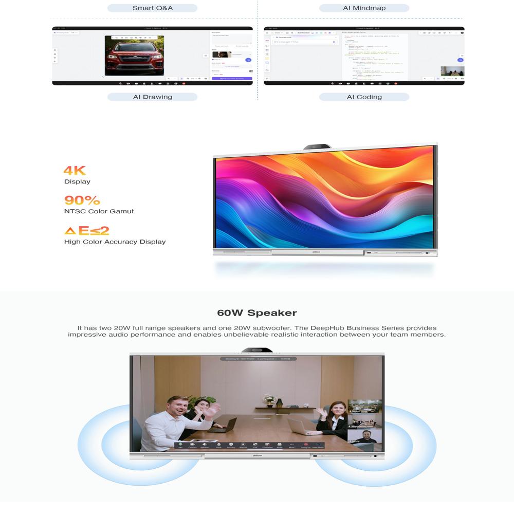 65" Deephub Pro Smart Interactive Whiteboard - Application: Outdoor Type