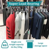 6 Way Clothing Rack Floor Standing Metal Garment Rack