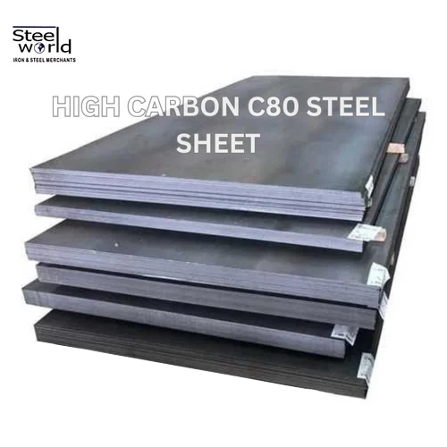 High Carbon C80 Steel Sheet - Color: Silver