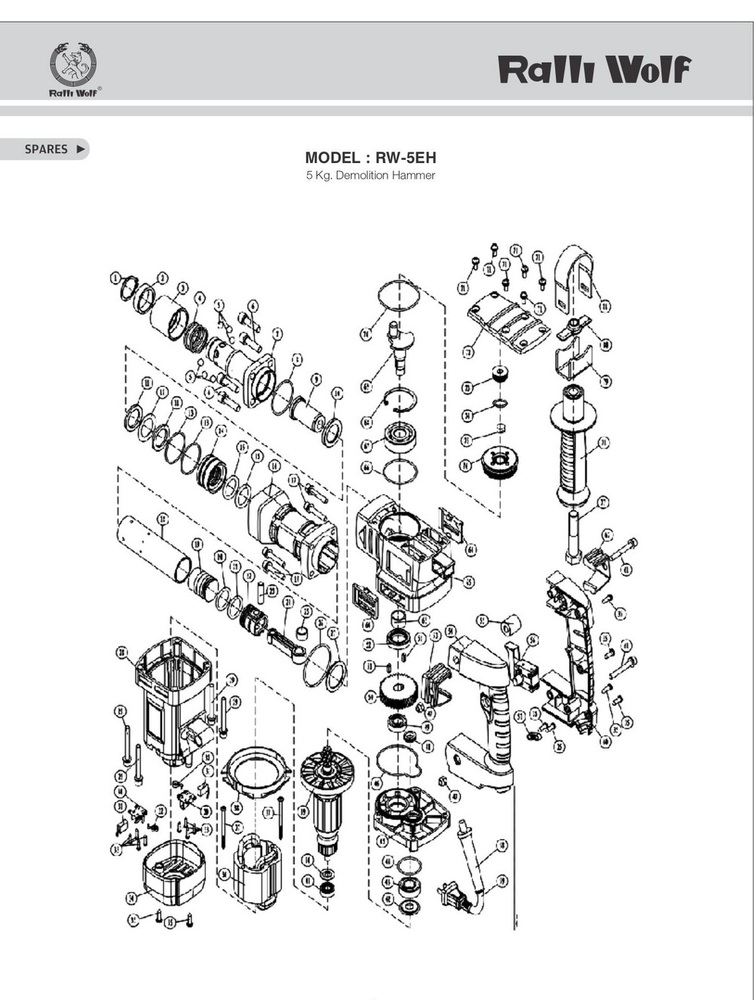 Ralli Wolf 5kg Demolitiom Hammer (Rw-5eh) - Application: Industrial