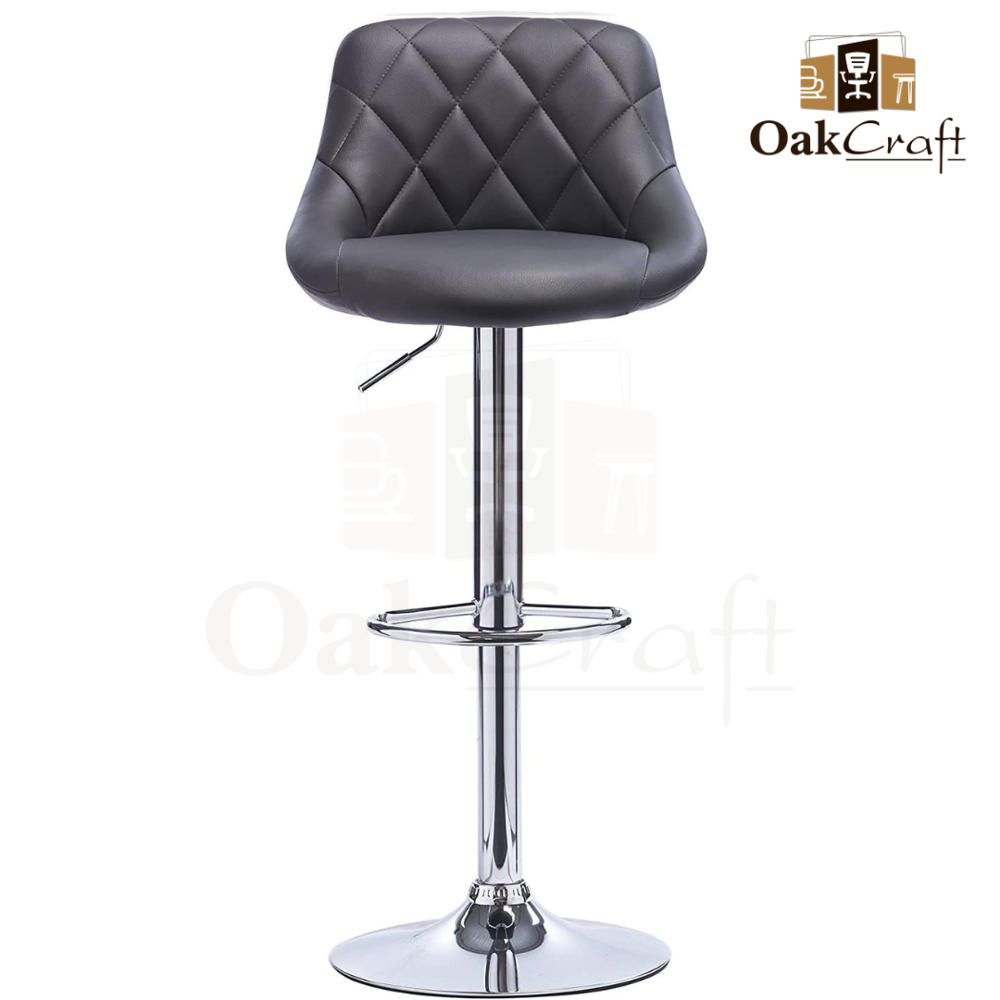 Oakcraft Louver Bar Stool for Breakfast Dining Stool Kitchen Island Counter Solid Wood Bar Stool