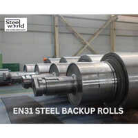 En31 Alloy Steel Forged Backup Roll - Stainless Steel 52100, 5mtr. To 6mtr. Length, Silver Color, Coated Surface, 450mm Thickness | Heavy-duty Durability