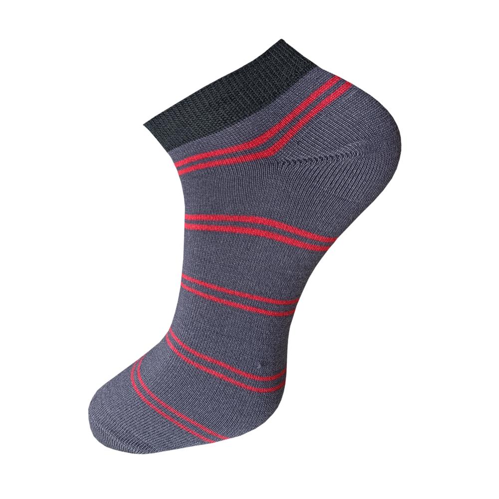 Premium Mens Socks - Knitted Cotton Blend, Free Size, Blue Gray White | Breathable, High Elasticity, All-season Comfort, Snug Fit, Odor Resistant