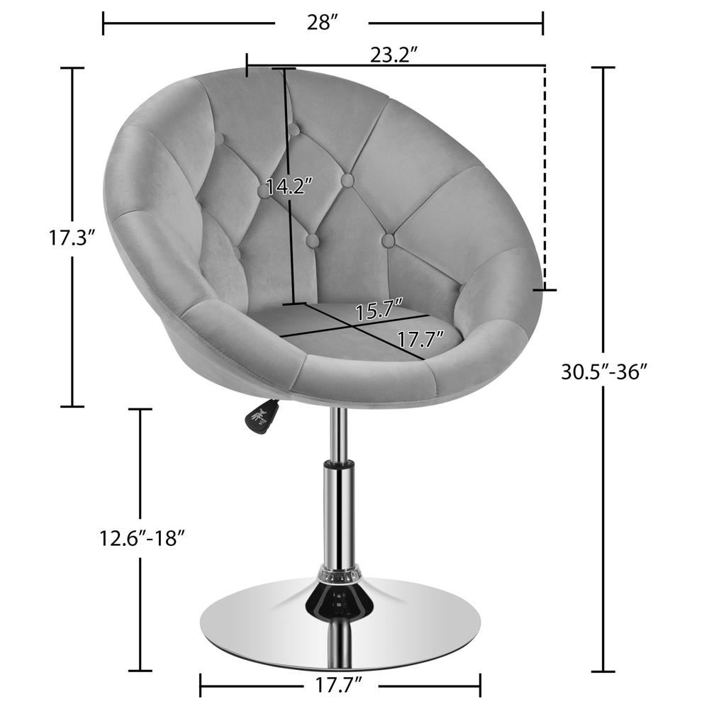 Velvet Bar Stool - Assembly: No Assembly Required