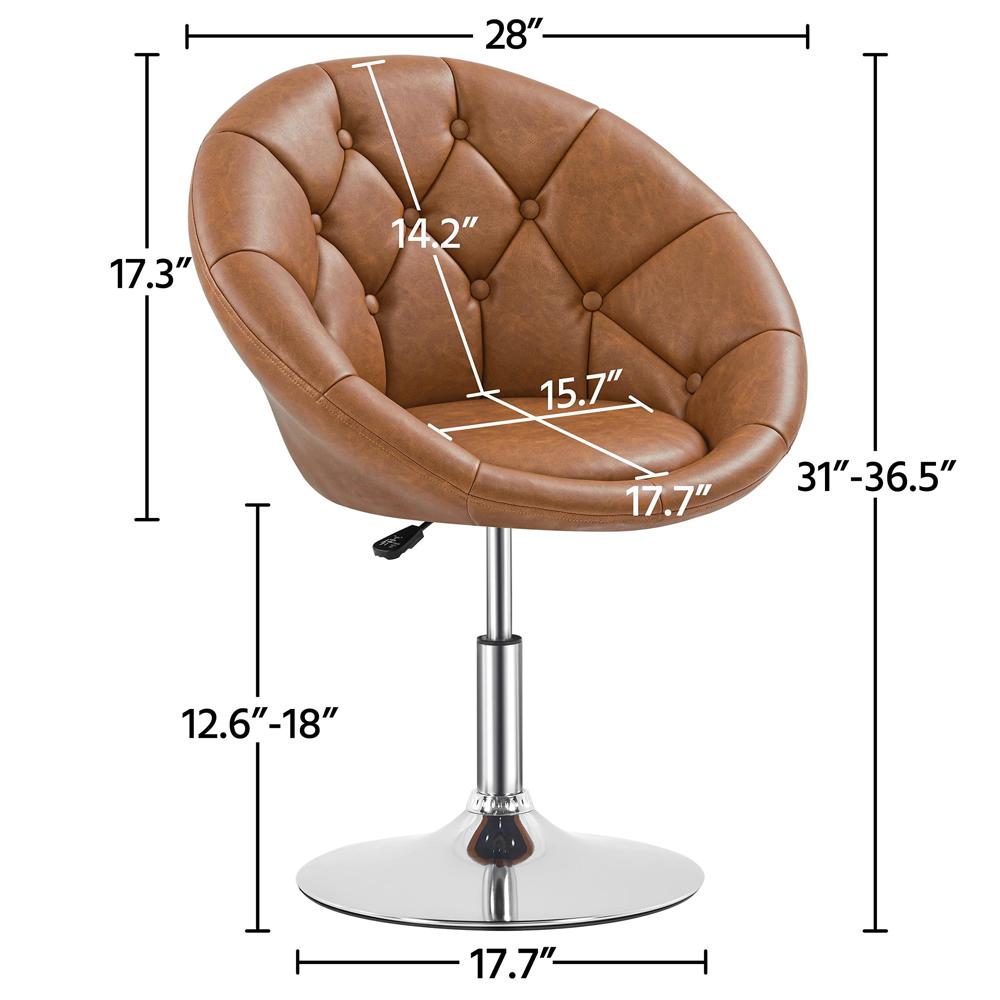 Oakcraft Leather Bar Stool - Assembly: No Assembly Required