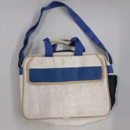 Jute Laptop Bag - Color: White