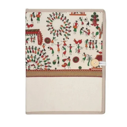 Brown Fabric File Folder - Material: Jute