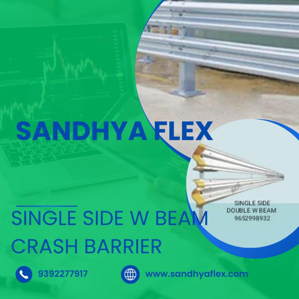 Single Side Double Beam Crash Barrier - Galvanized Iron, 3x5x1800 Mm, 6 Mm Thickness | Enhanced Containment, Energy Absorption, High-impact Resistance