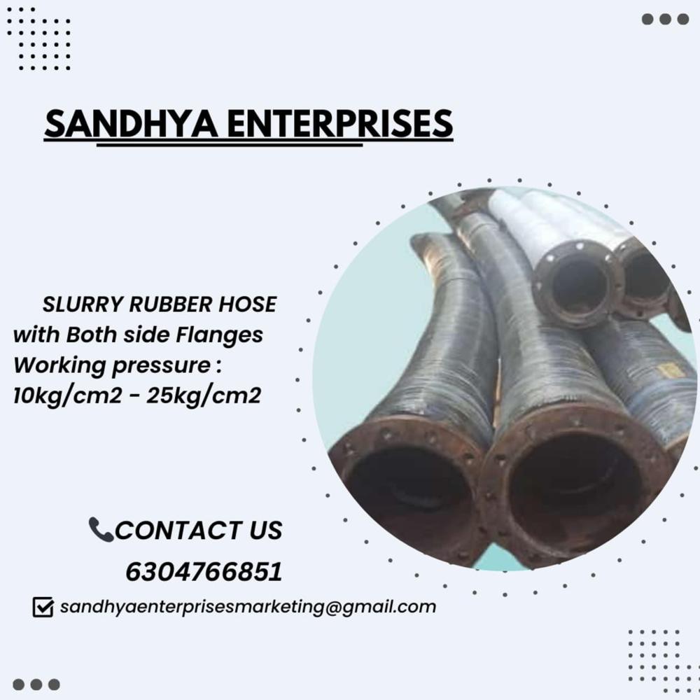 Slurry Rubber Hose - 690mm Inside Diameter, Black Rubber Material | Abrasion Resistant, Flexible, Durable For Industrial Use