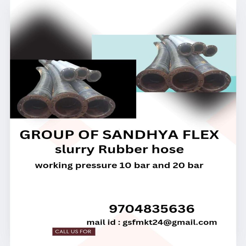 Slurry Rubber Hose - 690mm Inside Diameter, Black Rubber Material | Abrasion Resistant, Flexible, Durable For Industrial Use