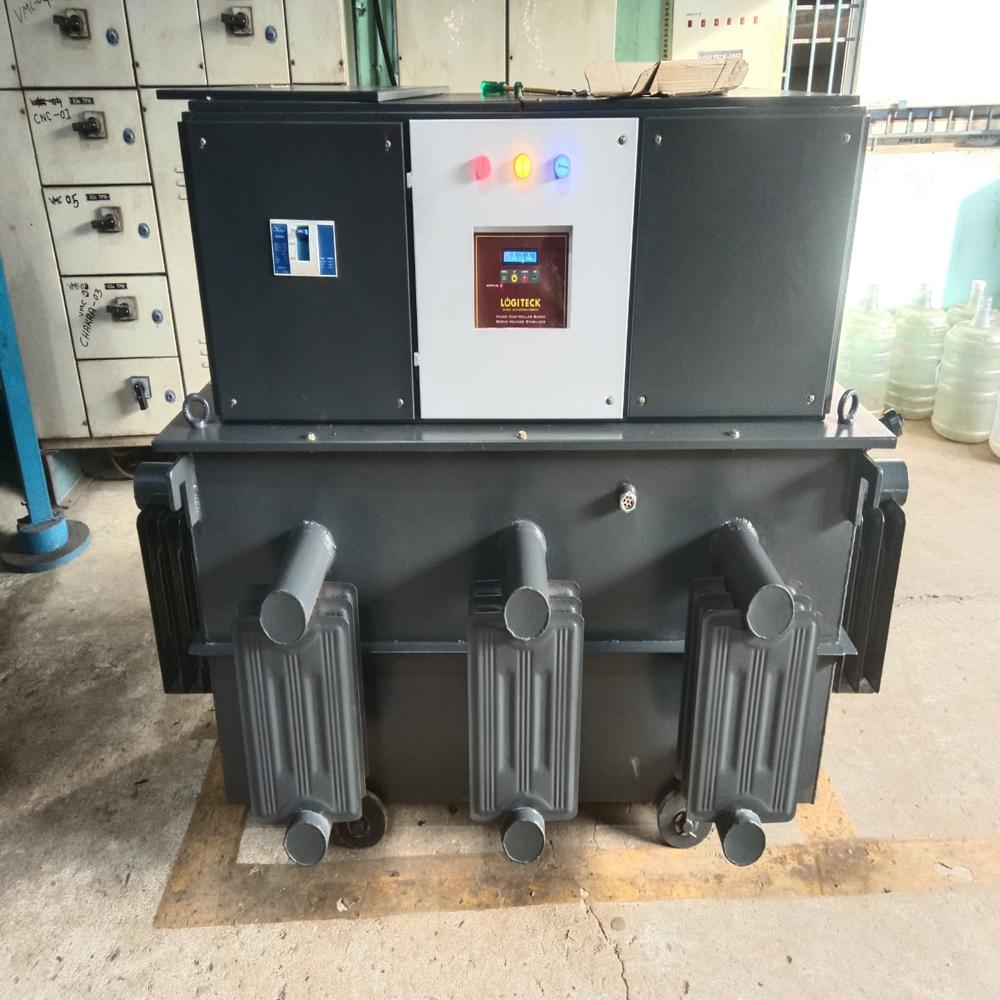 Oil Cooled Servo Controlled Voltage Stabilizer - Color: Grey