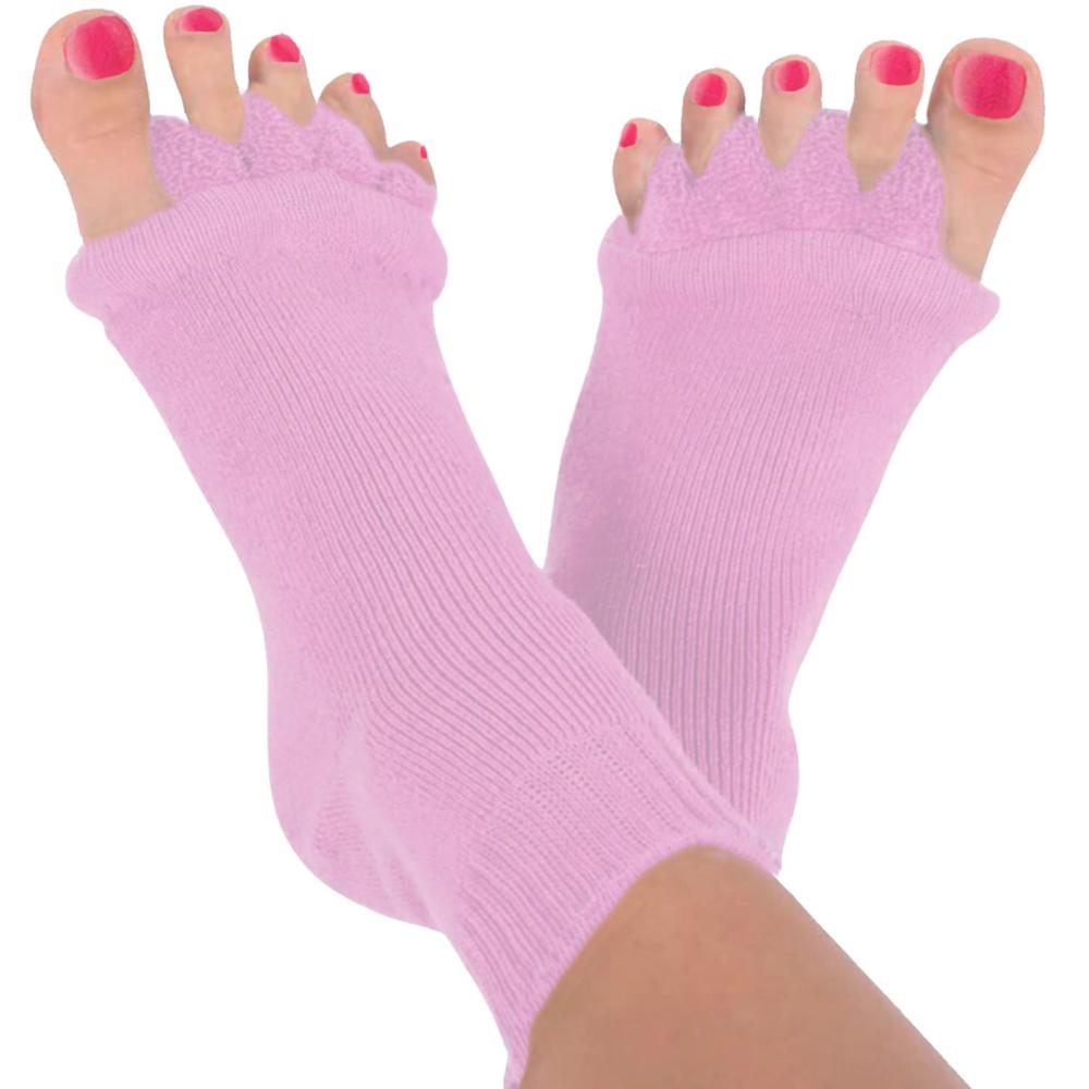 Foot Alignment Socks Five Toe Separator - Color: Black