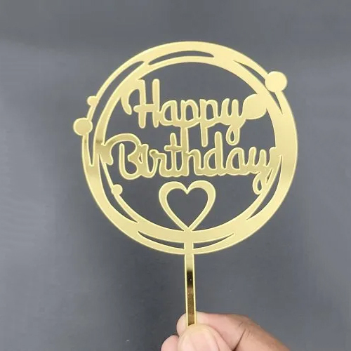 Acrylic Happy Birthday Cake Topper