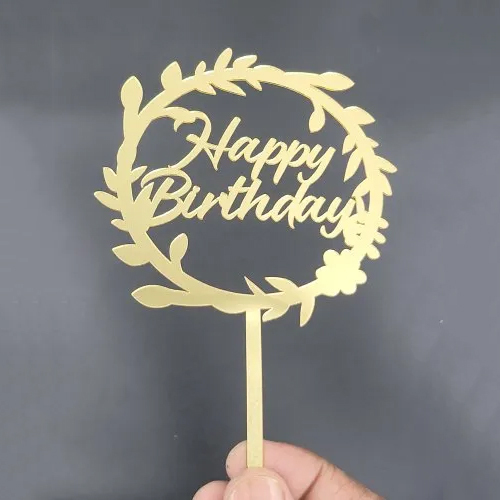 1Mm Golden Cake Topper - Feature: Reused