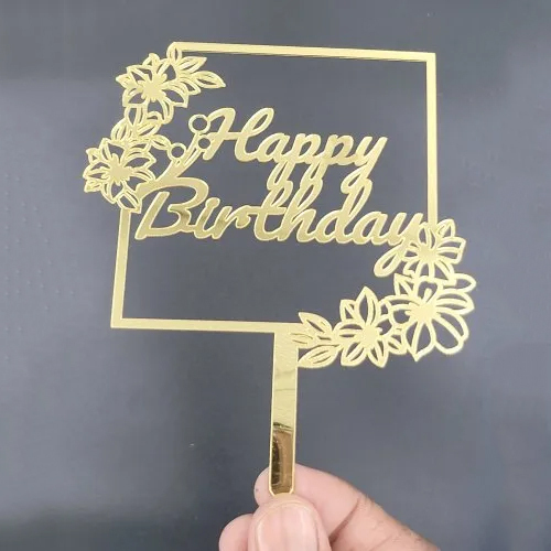 Acrylic Happy Birthday Cake Topper