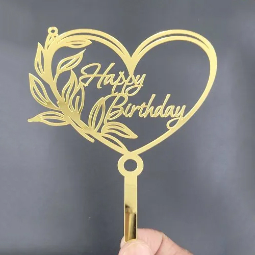thumbnail image 2 of 50-Piece Birthday Cake Topper Set - Gold Black Pink Silver Acrylic Letters & Numbers 2 of 14