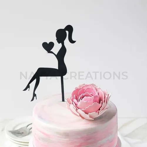 2mm Black Cake Topper