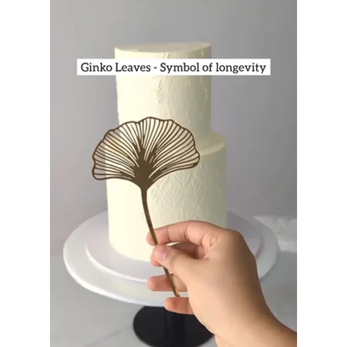 Acrylic Leaf Cake Topper