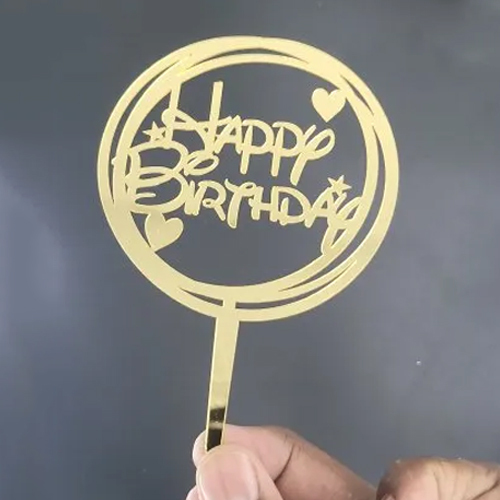 5 Inch Happy Birthday Cake Topper