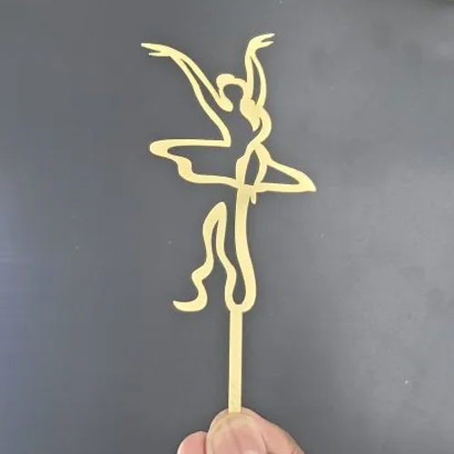 Dancing Girl Golden Cake Topper