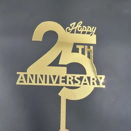 Happy 25th Anniversary Cake Topper