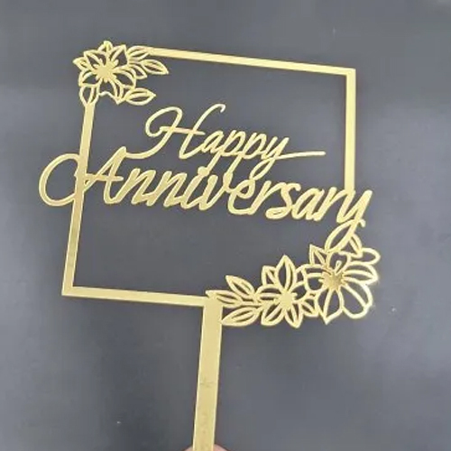 Square Acrylic Cake Topper