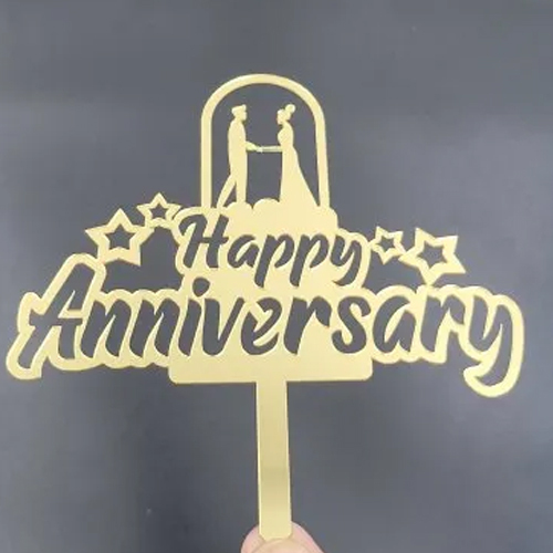 1mm Golden Anniversary Cake Topper