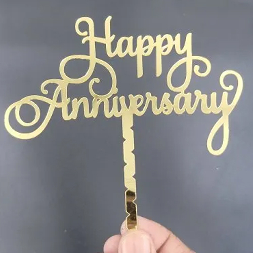 5inch Golden Acrylic Cake Topper