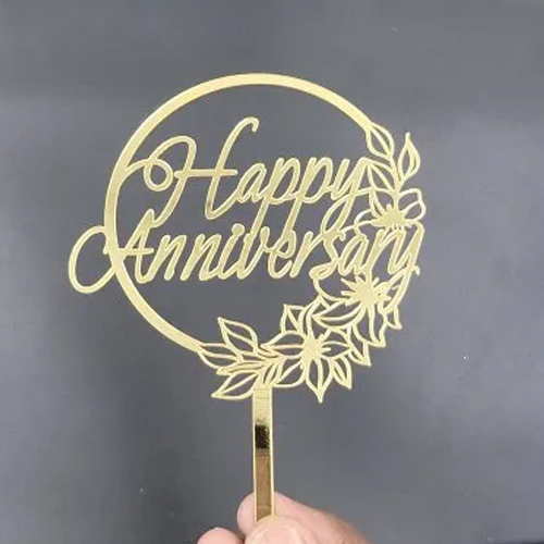 1mm Golden Acrylic Cake Topper