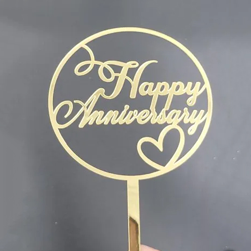 Happy Anniversary Cake Topper