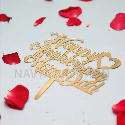 Acrylic Anniversary Cake Topper