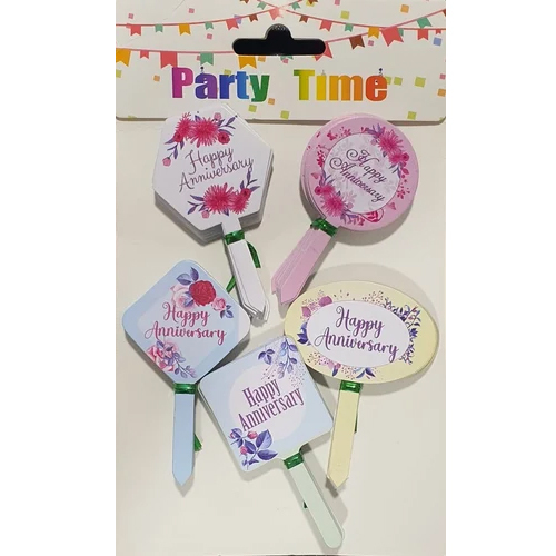 Happy Anniversary Tags Cake Topper