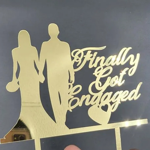 Finally Got Engaged Cake Topper