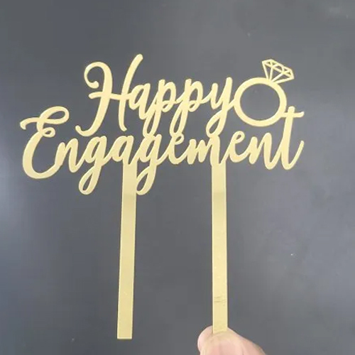 Happy Engagement Cake Topper