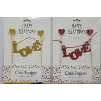 Cake Topper Love Foam Banner